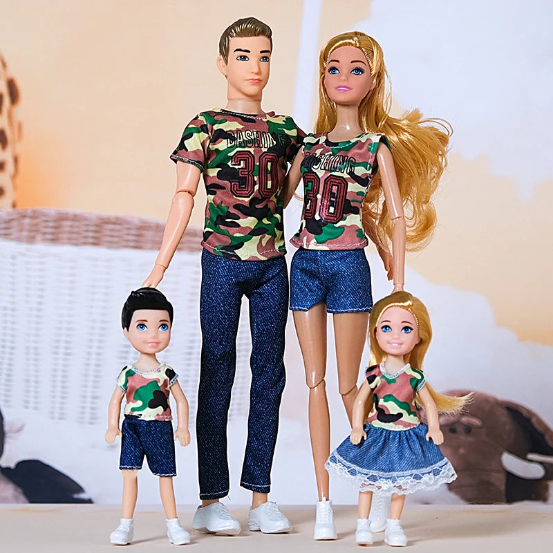 Barbie Familiepop Set – 4-delige Speelset voor Fantasierijk Spel