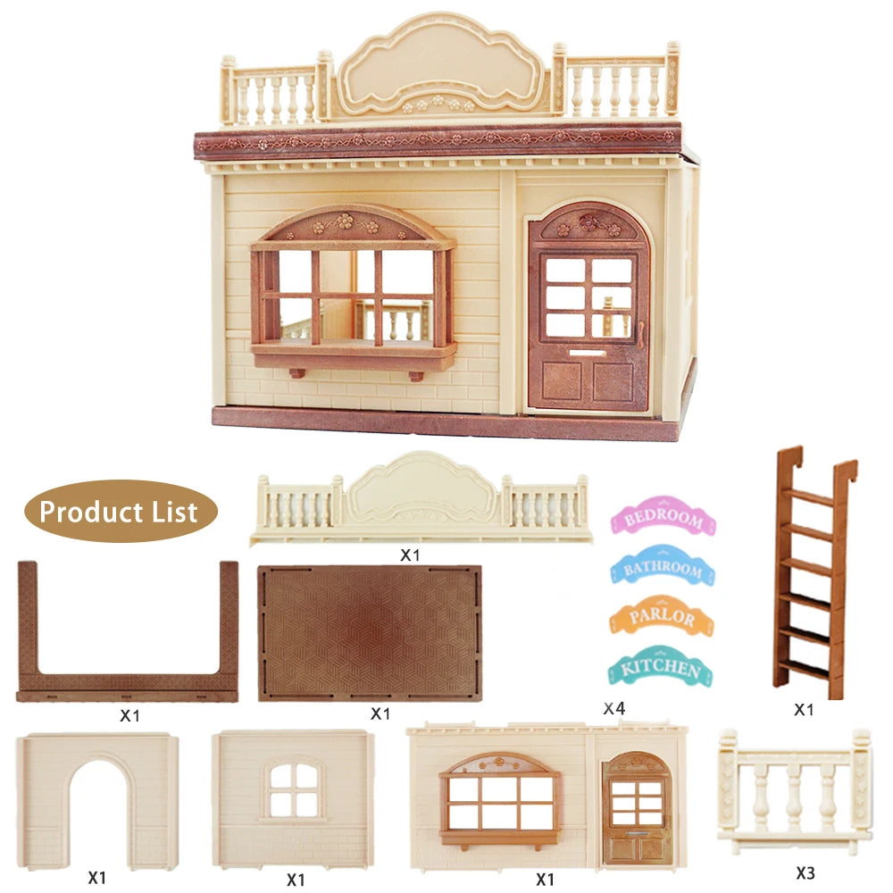 1:12 Poppenhuis Meubels Villa – Miniatuur Keuken- en Dinette Set