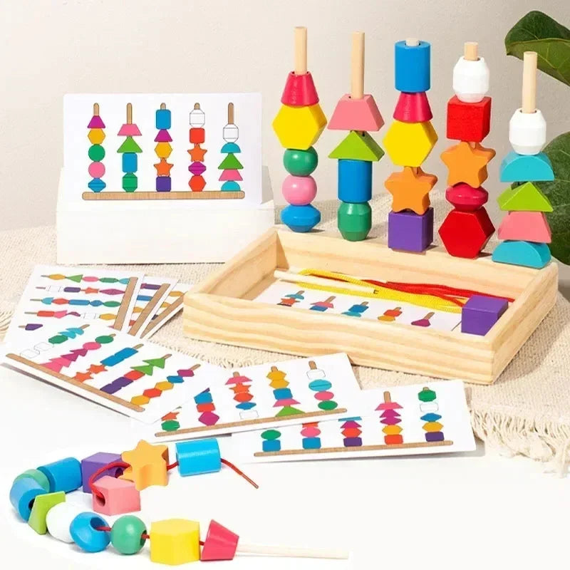Montessori Houten Vorm- & Kleurenpuzzel – Educatief Speelgoed (3+)