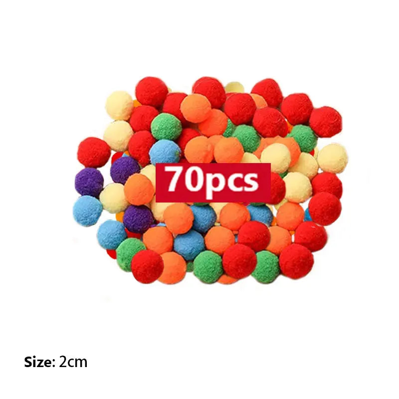 Regenboog Pompoms Telspel – Educatief Kleuren- en Telspeelgoed 3+