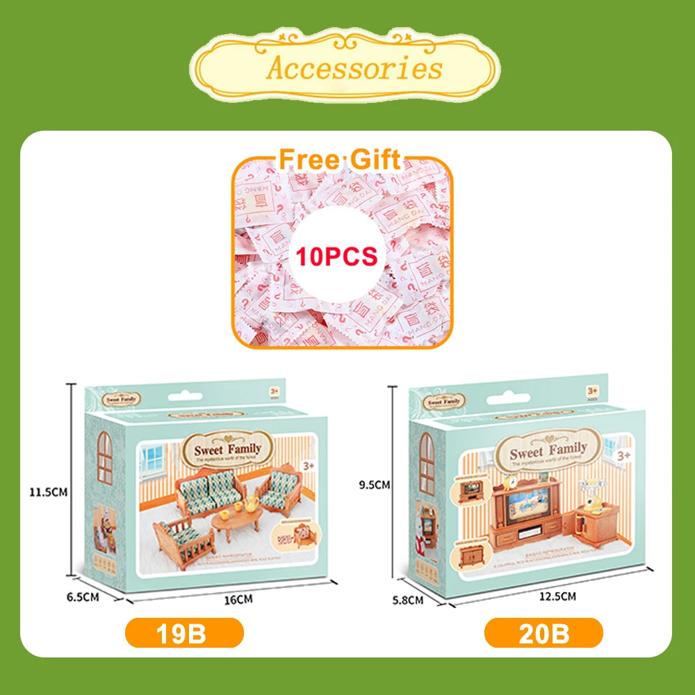 1:12 Poppenhuis Meubels Villa – Miniatuur Keuken- en Dinette Set