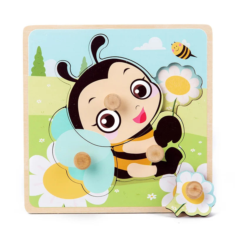Montessori Houten Puzzel – Leren voor Baby’s & Peuters (1-4 jaar)