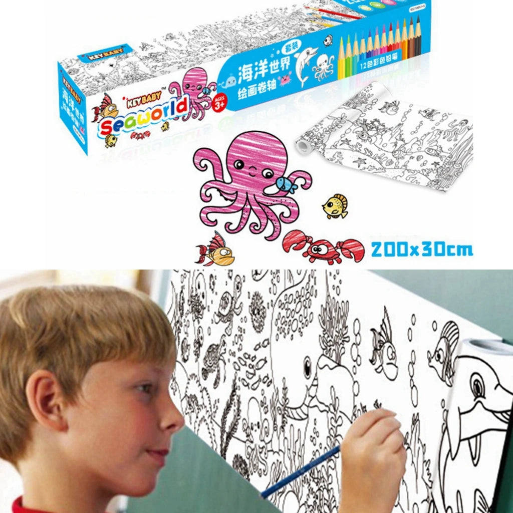 Kleurpapierrol Kinderen – Montessori Tekenrol 3m (Tekenspeelgoed)