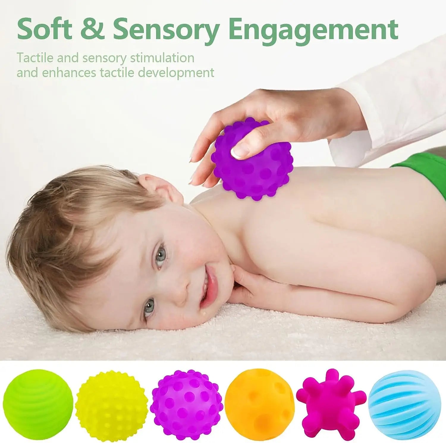 Zintuiglijke Babyballen – Zachte Silicone Speelballen – 3-12 Maanden