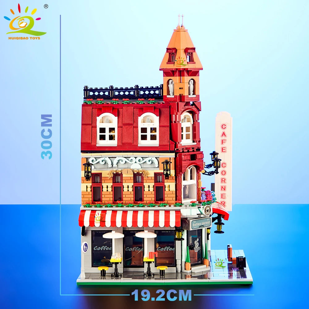 City Corner Coffee Bouwset – Mini Café Speelgoed | 14+ | MOC Style