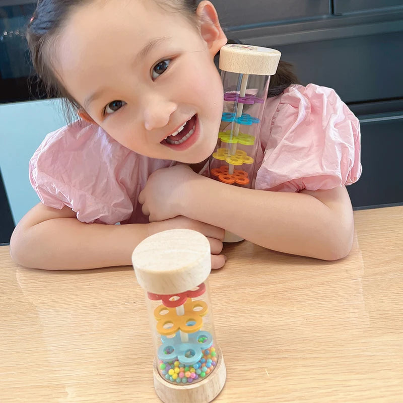Montessori Regenstick Kind – Rainbow Zandloper Speelgoed (3+)
