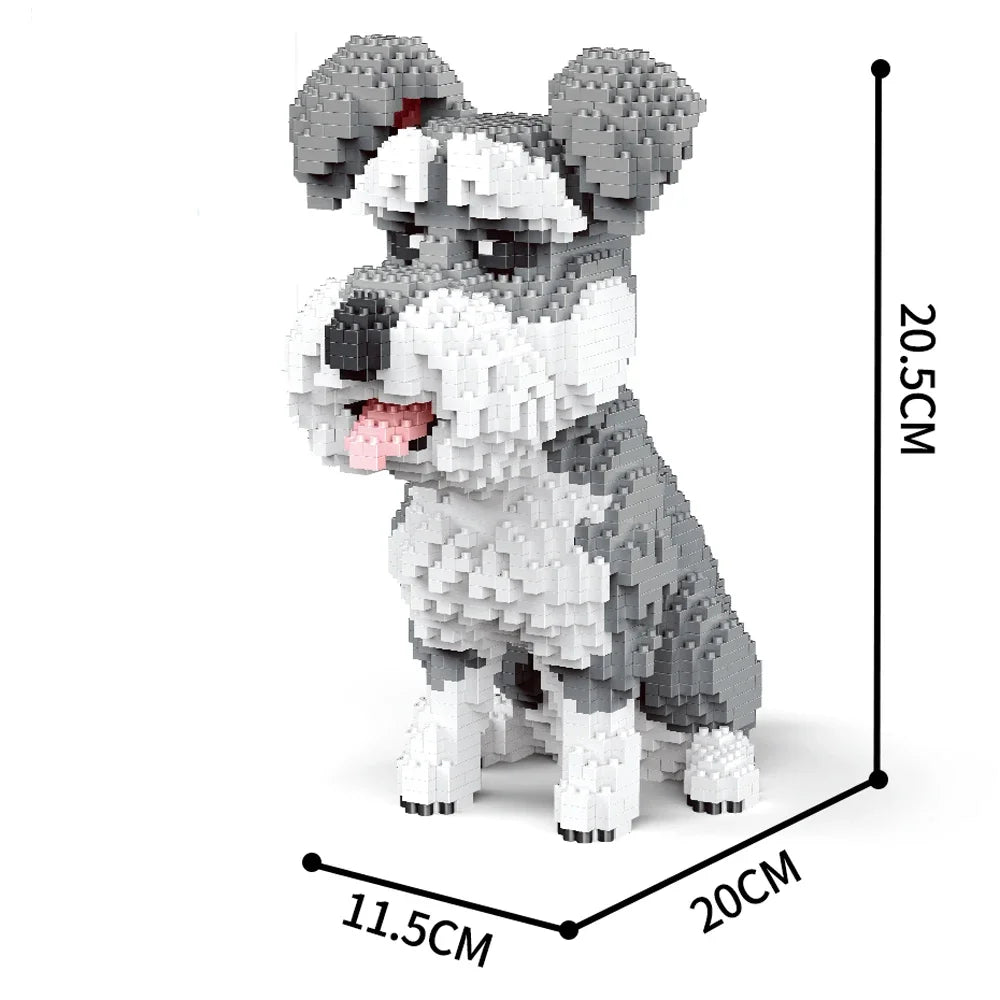 Yorkshire Terrier Hondenmodel – Micro Bouwstenen Set (14+)