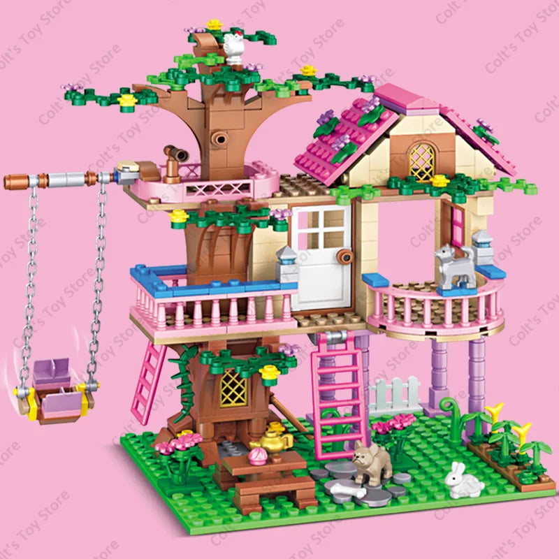 Boomhut Villa Kasteel Bouwset – 504-delig Speelgoed voor Meisjes (6+)
