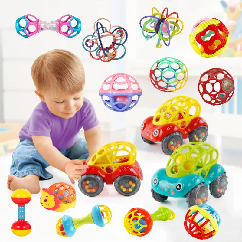 Montessori Babyballen – Zacht Rubber Speelgoed – 6+ Maanden