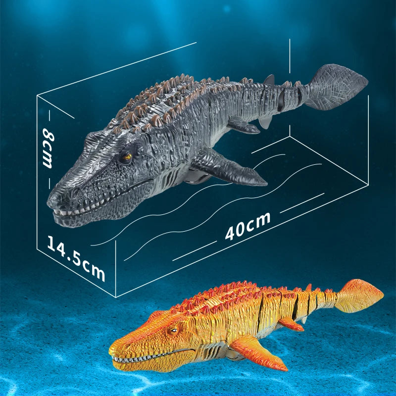 Bestuurbare Zwem-Dinosaurus – RC Mosasaurus met Waterspray