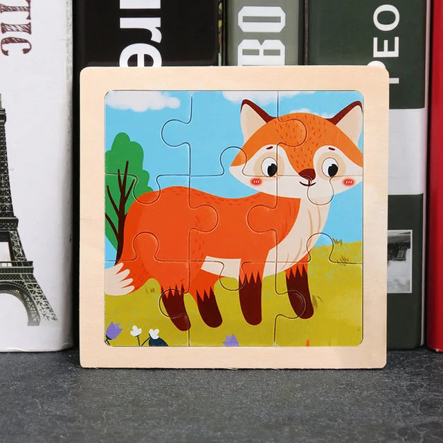 Houten Dierenpuzzel voor Kinderen – Educatief & Duurzaam (3-6 jr)