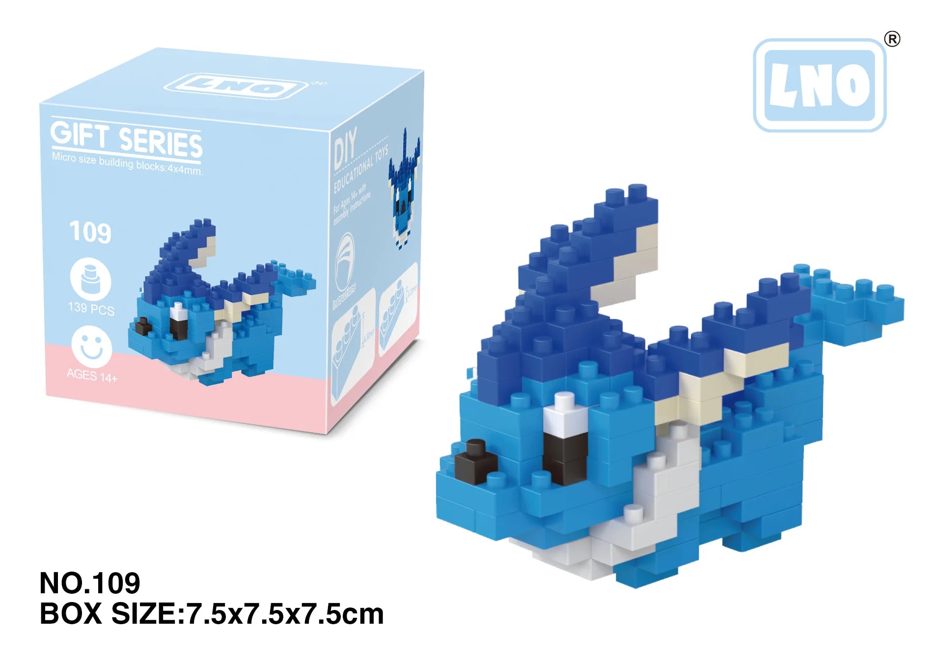 Pokemon Nanoblocks – Charizard & Kyogre Bouwset (14+ Jaar)