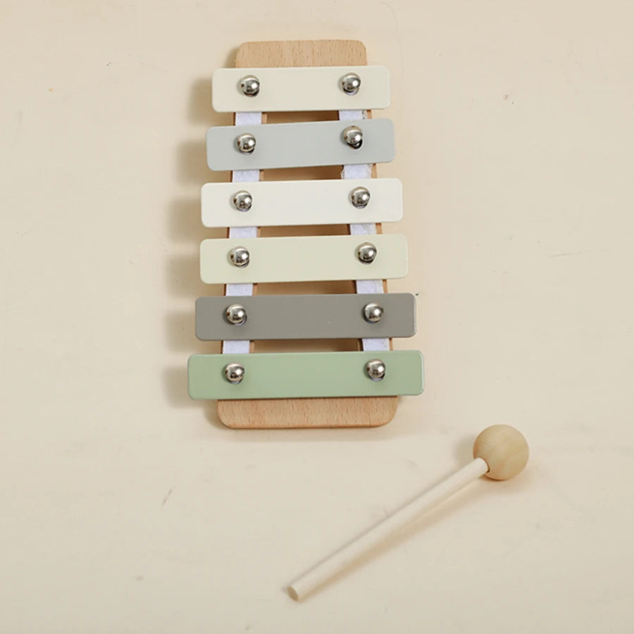 Muzikale Houten Rammelaar – Montessori Speelgoed voor Baby’s (0-3 jaar)