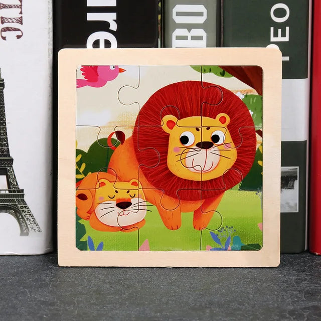 Houten Dierenpuzzel voor Kinderen – Educatief & Duurzaam (3-6 jr)
