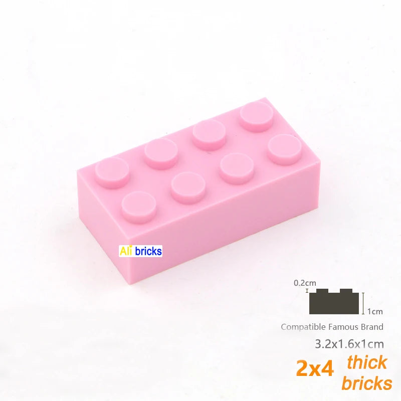 80 Stuks Bouwstenen – Dikke Blokken Compatibel met Lego (3+)