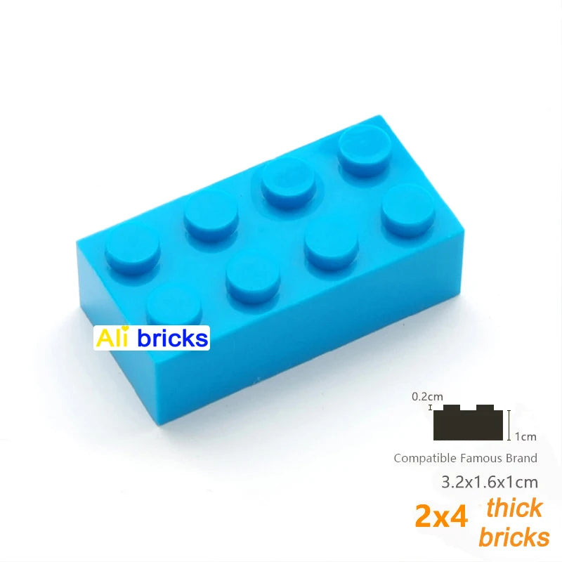 80 Stuks Bouwstenen – Dikke Blokken Compatibel met Lego (3+)