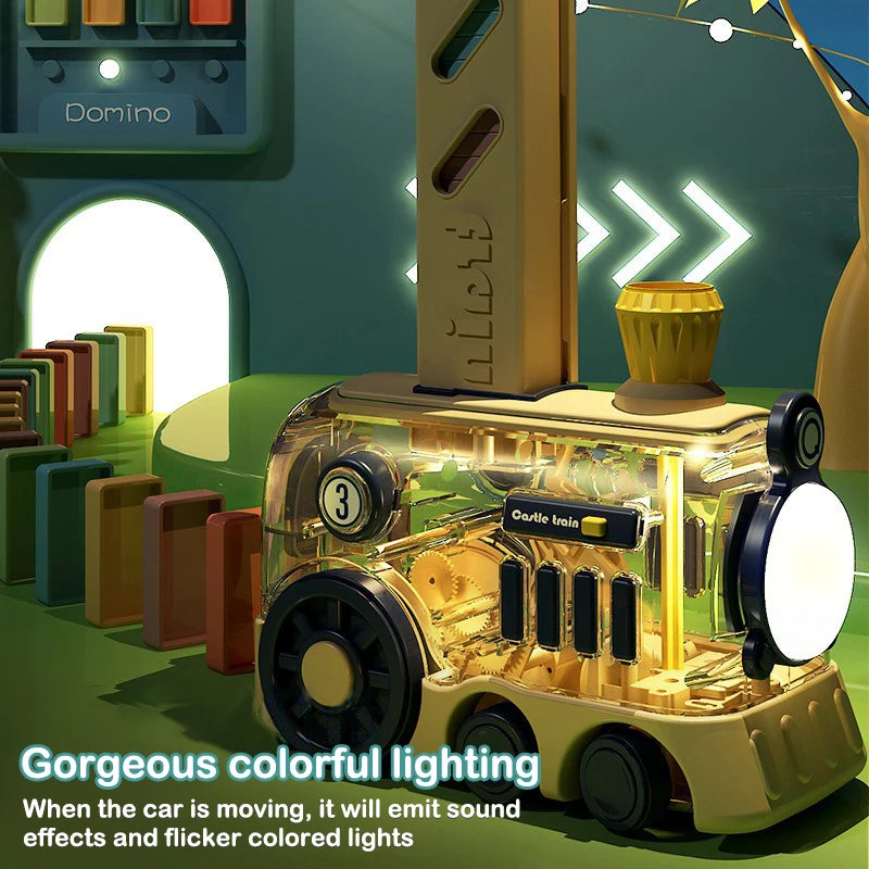 Elektrische Domino Trein voor Kinderen – Automatisch met Licht & Geluid