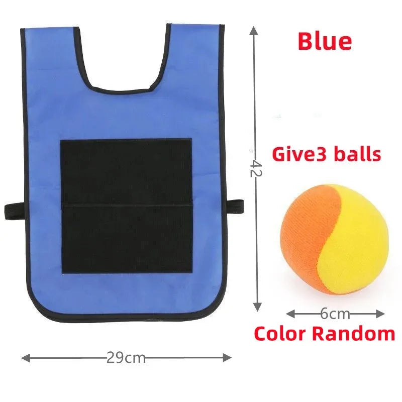 Sticky Jersey Vest voor Kinderen – Buitenspeelgoed met Klittenbandballen