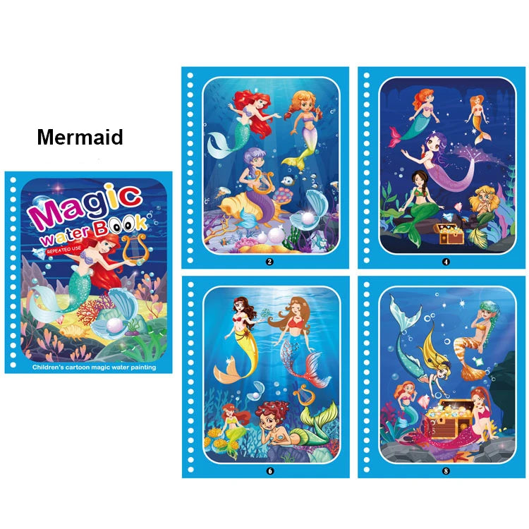Magic Water Schilderboek – Herbruikbaar Kleurplezier voor Kinderen 0-6