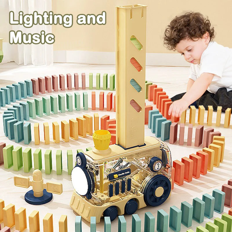 Elektrische Domino Trein voor Kinderen – Automatisch met Licht & Geluid