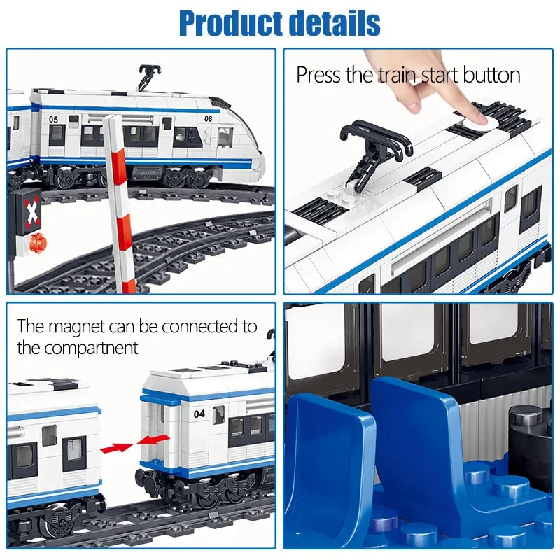 941-delige Elektrische Treinbouwset met Rails & Afstandsbediening