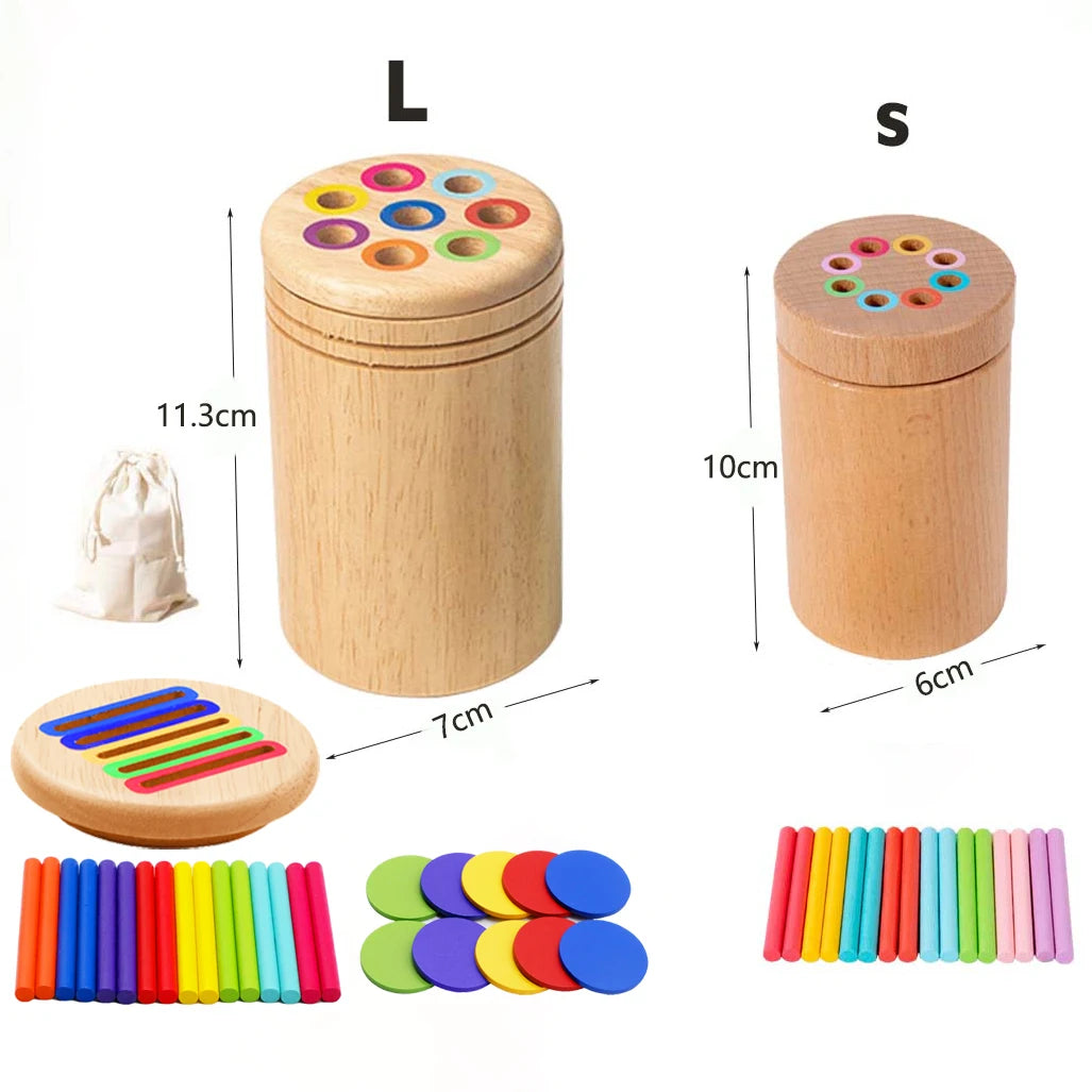 Montessori Houten Sorteerspeelgoed – Educatief Kleuren Spel (3-6 jaar)