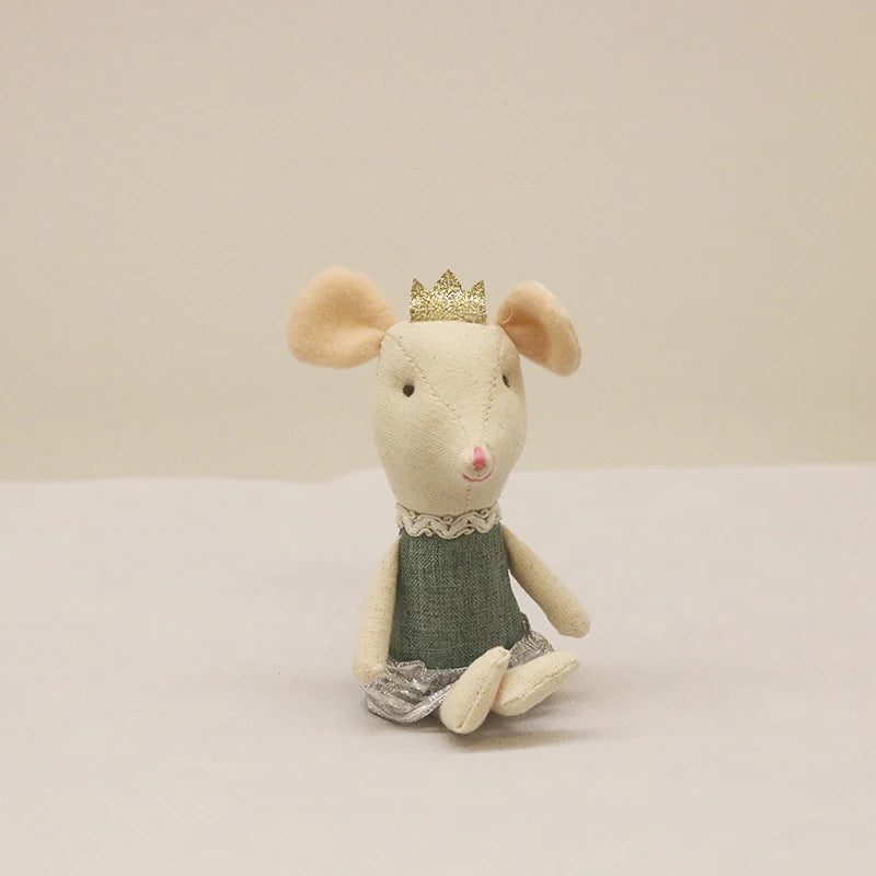 Schattige Knuffel Muis Familie – Pluche Poppen voor Poppenhuis 3+