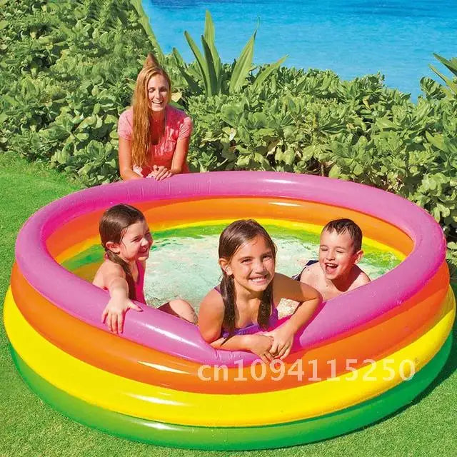 Opblaasbaar Kasteel Zwembad Kinderen – Met Glijbaan & Waterpret 3+