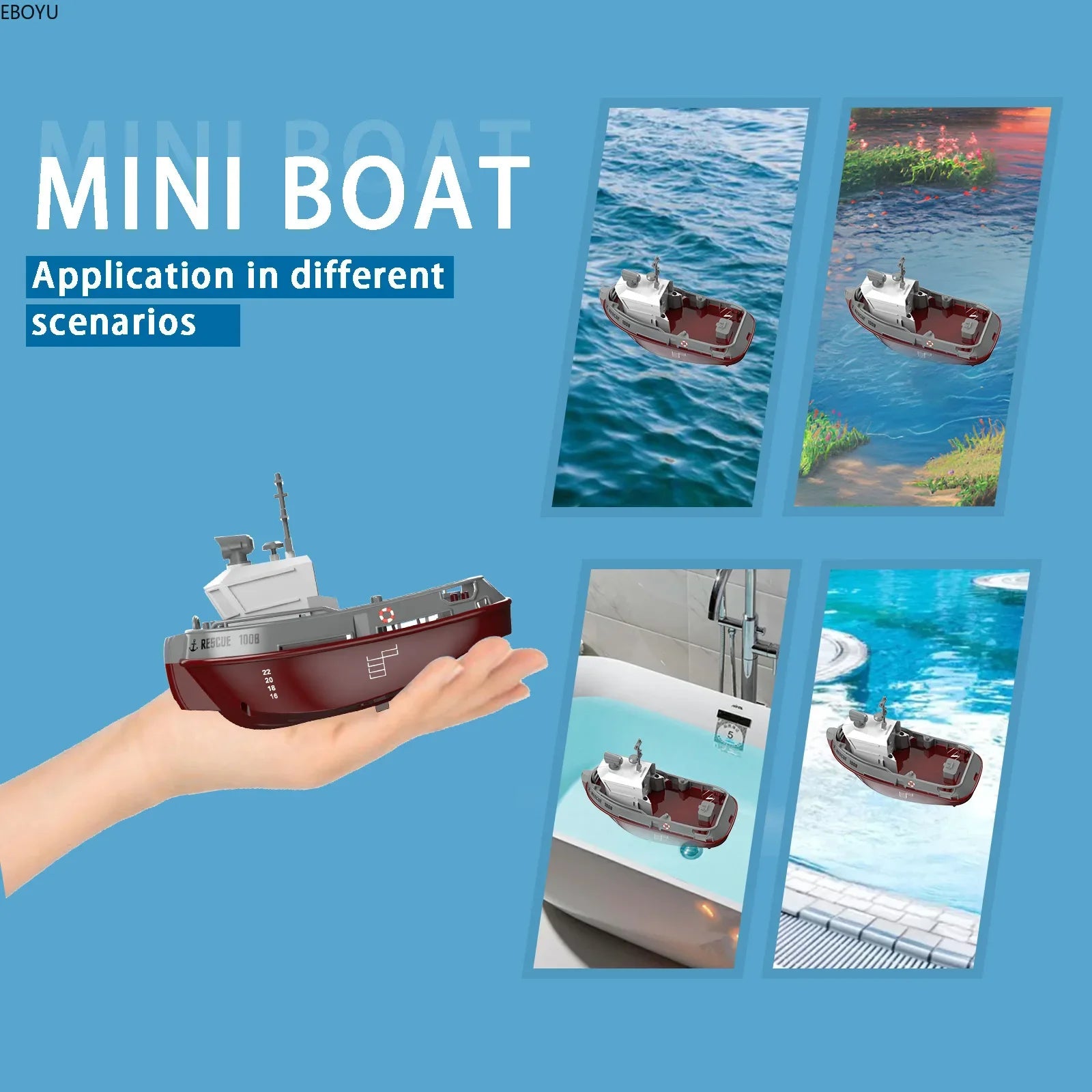 S820 RC Brandweerboot 2.4G – Waterstraal & 20 min Speeltijd
