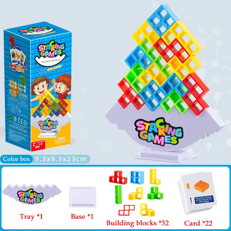 Tetra Tower Balanceer Spel – 48 Stuks Bouwstenen (14+ jaar)