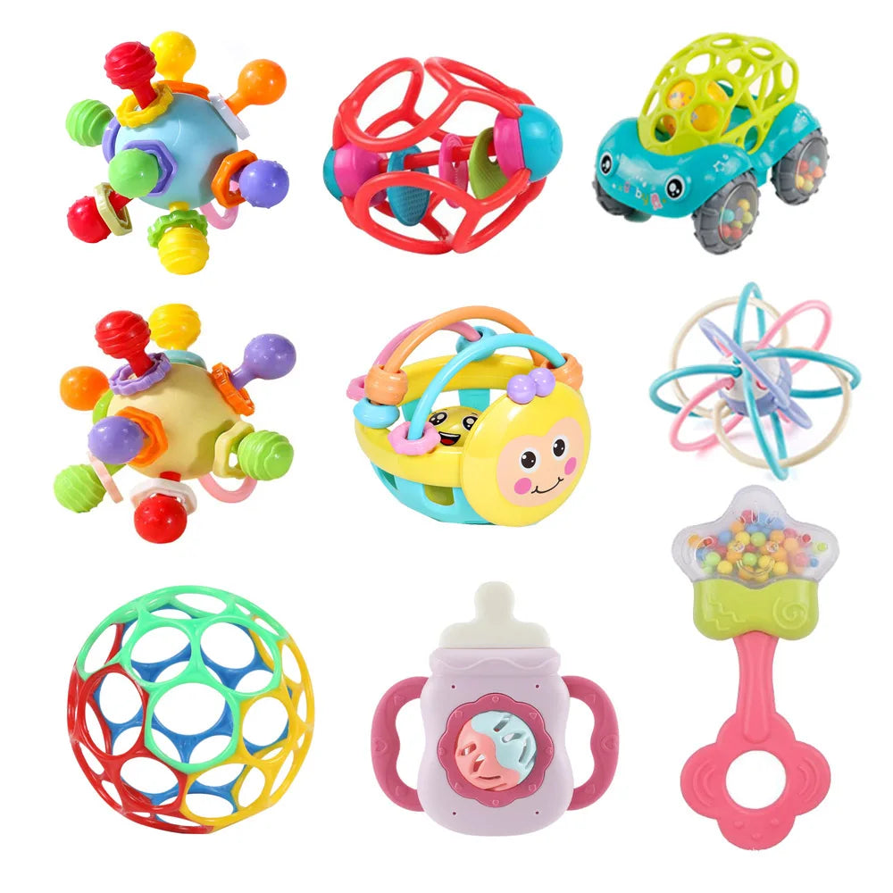 Montessori Babyballen – Zacht Rubber Speelgoed – 6+ Maanden