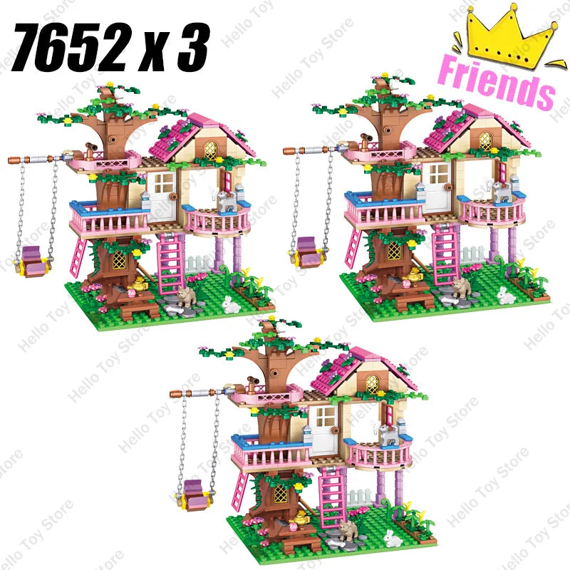 Boomhut Villa Kasteel Bouwset – 504-delig Speelgoed voor Meisjes (6+)