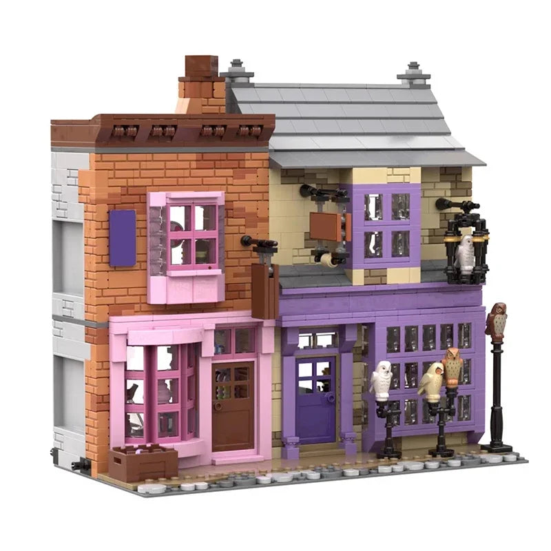 Diagon Alley Bouwset – Magisch Stadsgebouw Compatibel met LEGO