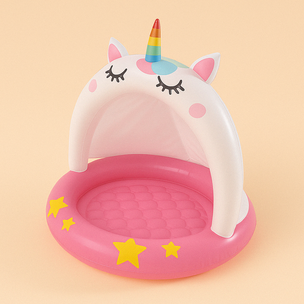 Opblaasbaar Babybadje Eenhoorn – Mini Zwembad 0–6 Jaar – PVC