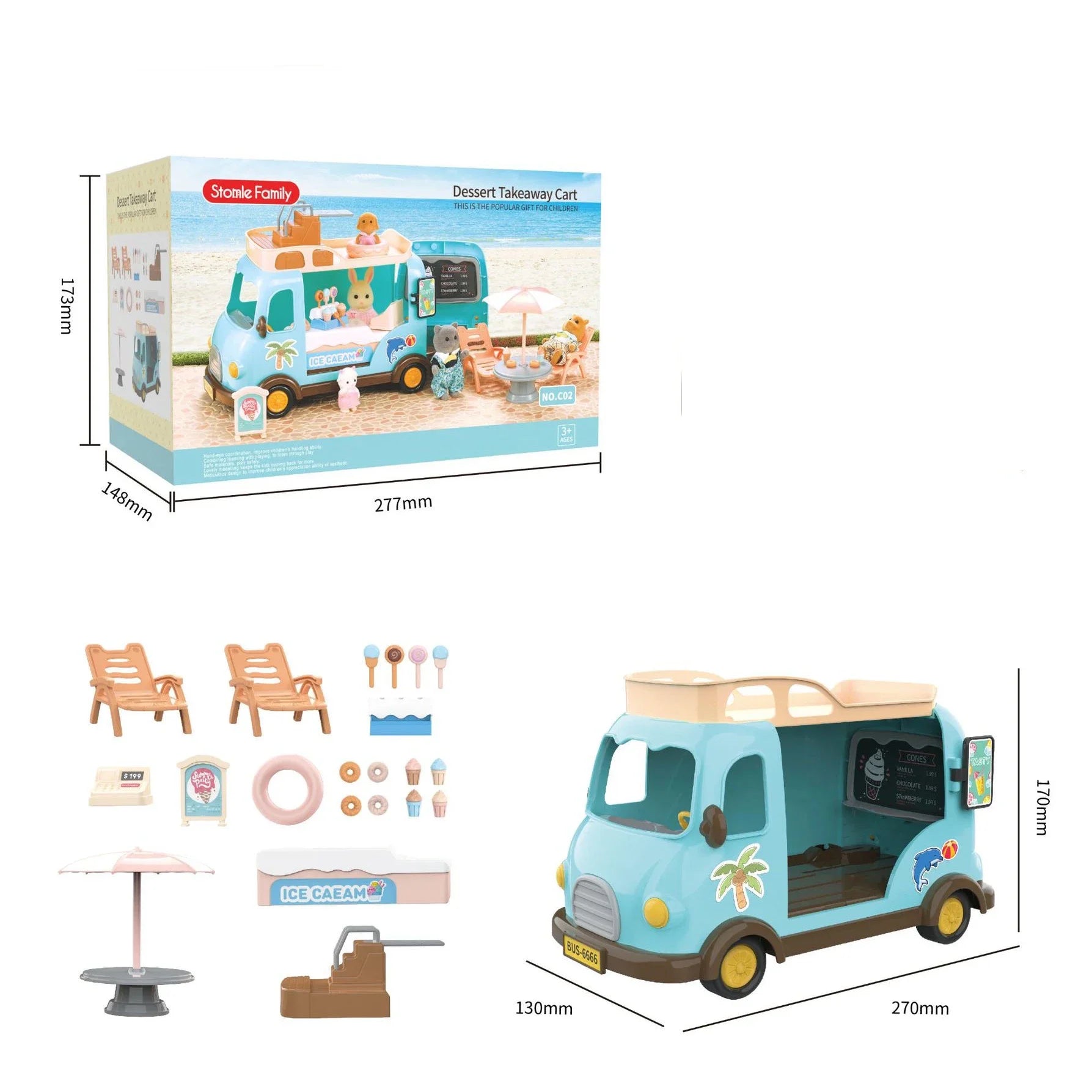 Miniatuur Dierenpoppenhuis – Bosfamilie Huis met Meubels & Dieren