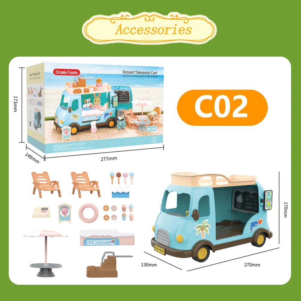 1:12 Poppenhuis Meubels Villa – Miniatuur Keuken- en Dinette Set