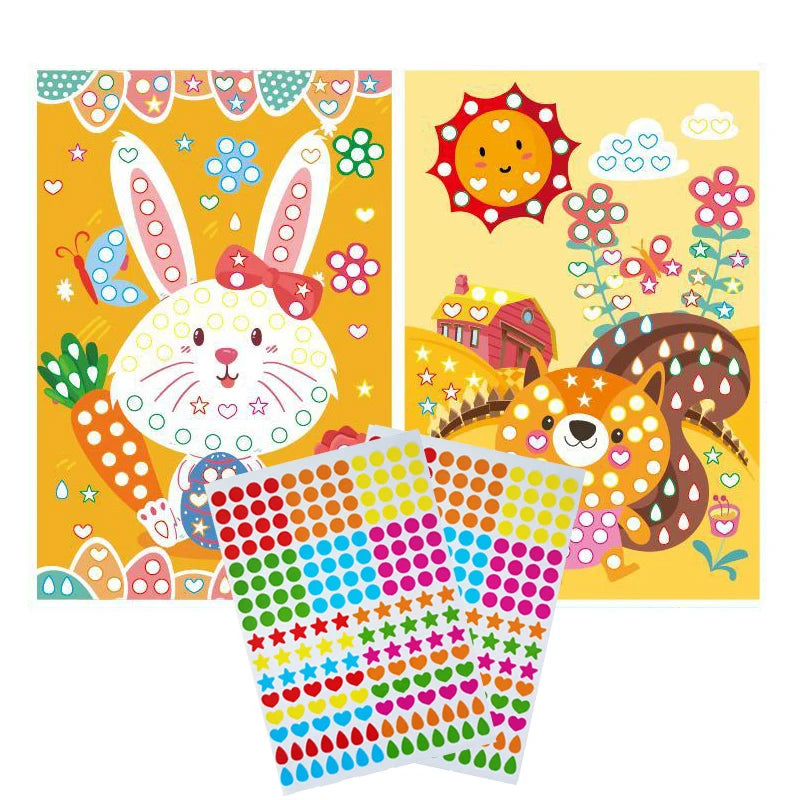 Dot Sticker Mozaïek Set – Creatief Plakplezier voor Kinderen 3-12 Jaar