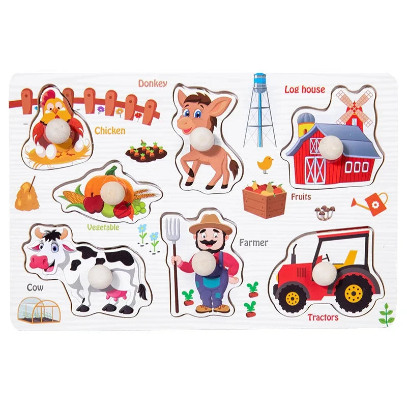 Montessori Houten Puzzel – Leren voor Baby’s & Peuters (1-4 jaar)