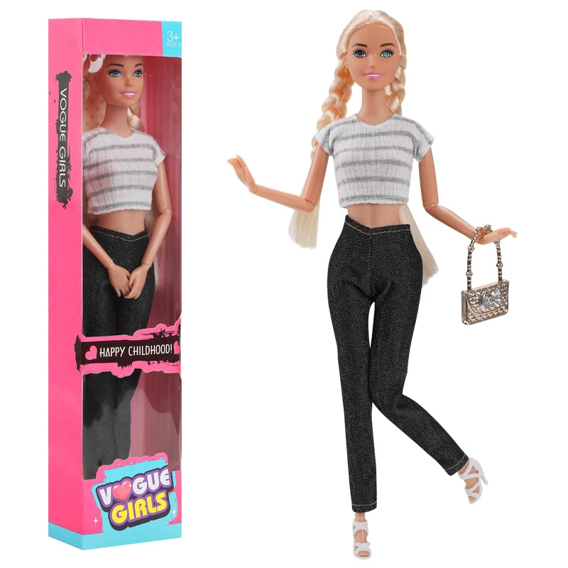 Modieuze Barbie Pop 30cm – Flexibele Speelpop met Outfit