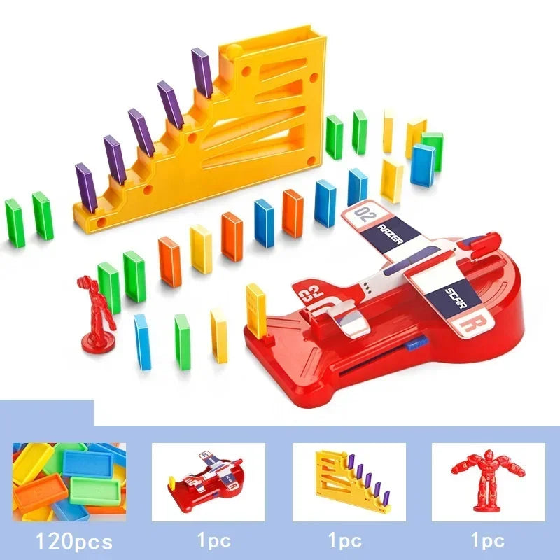 Gemotoriseerde Domino Set 120 Stuks – Vliegtuig & Raket Speelgoed
