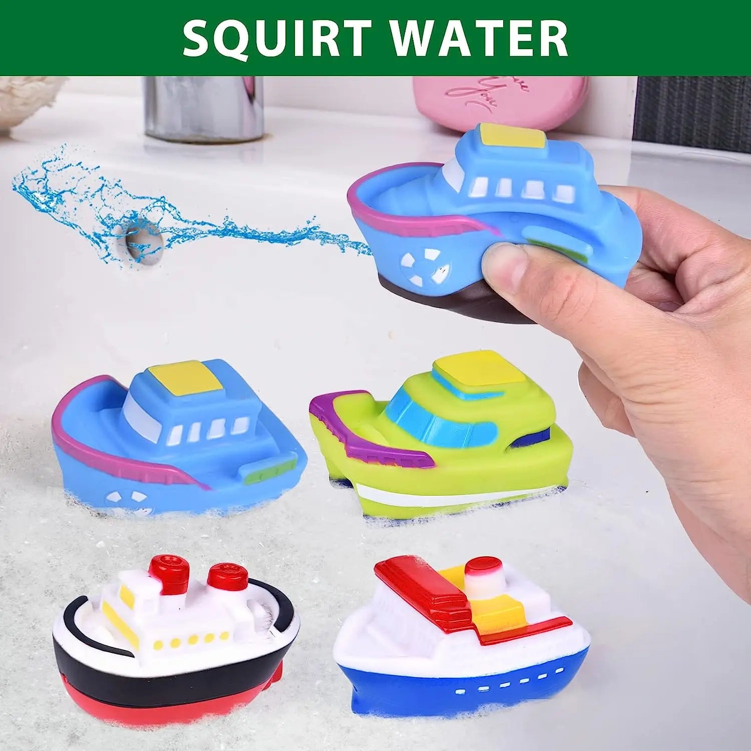Mini Auto Douche Boot – Drijvend Badspeelgoed voor Baby & Peuter