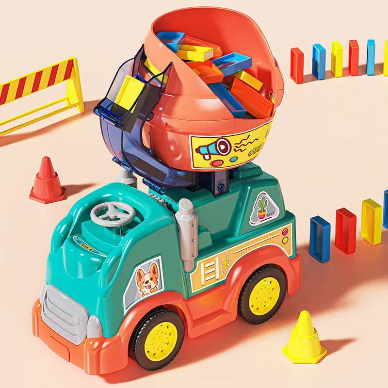 Automatische Domino Treinset met Blokken – Educatief Speelgoed Kind