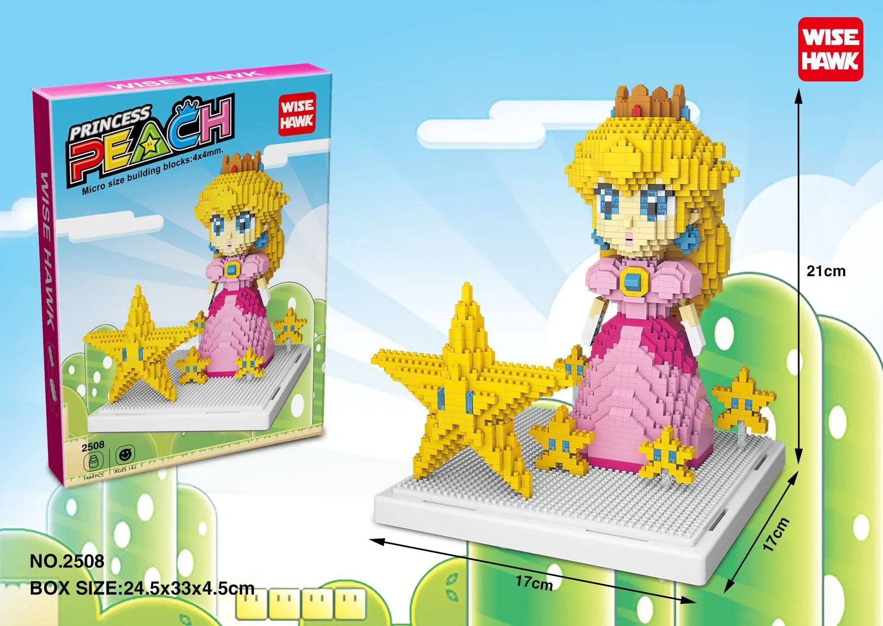Super Mario Micro Bouwstenen โ Prinses Peach Set (14+ Jaar)