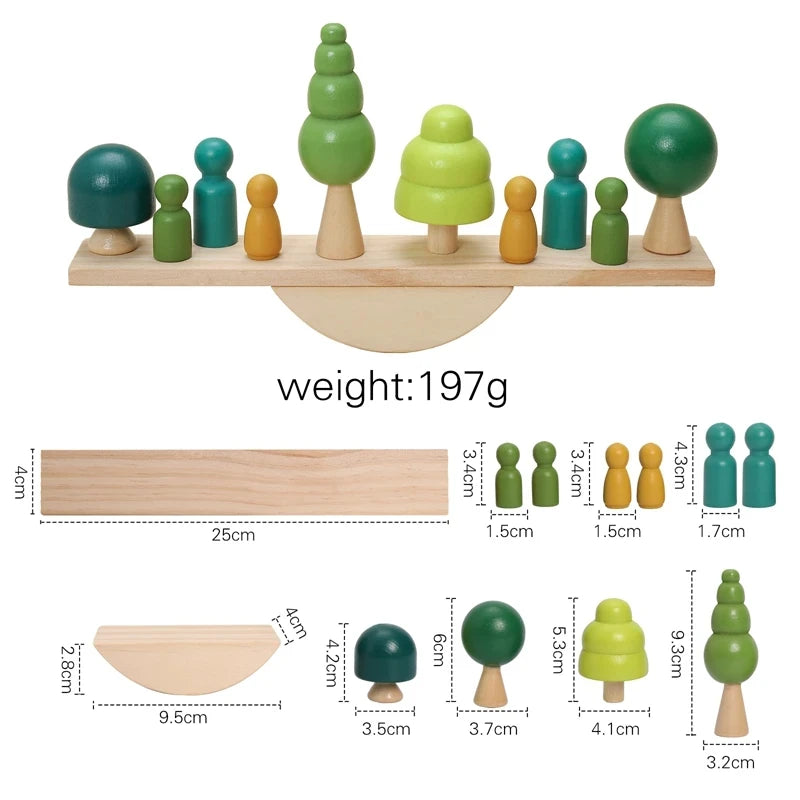 Montessori Zintuiglijk Stapelspeelgoed – Houten Baby Speelgoed (0-3 jaar)