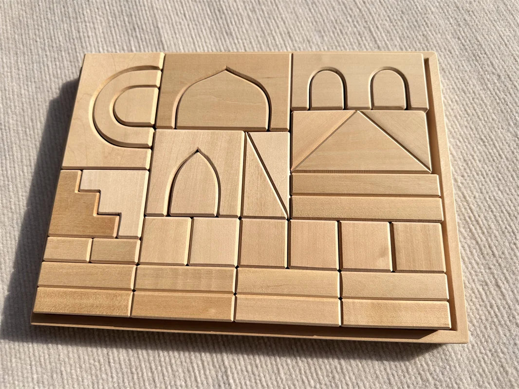 Grote Houten Regenboogblokken – Limoengroen | Montessori Blokken (4+)