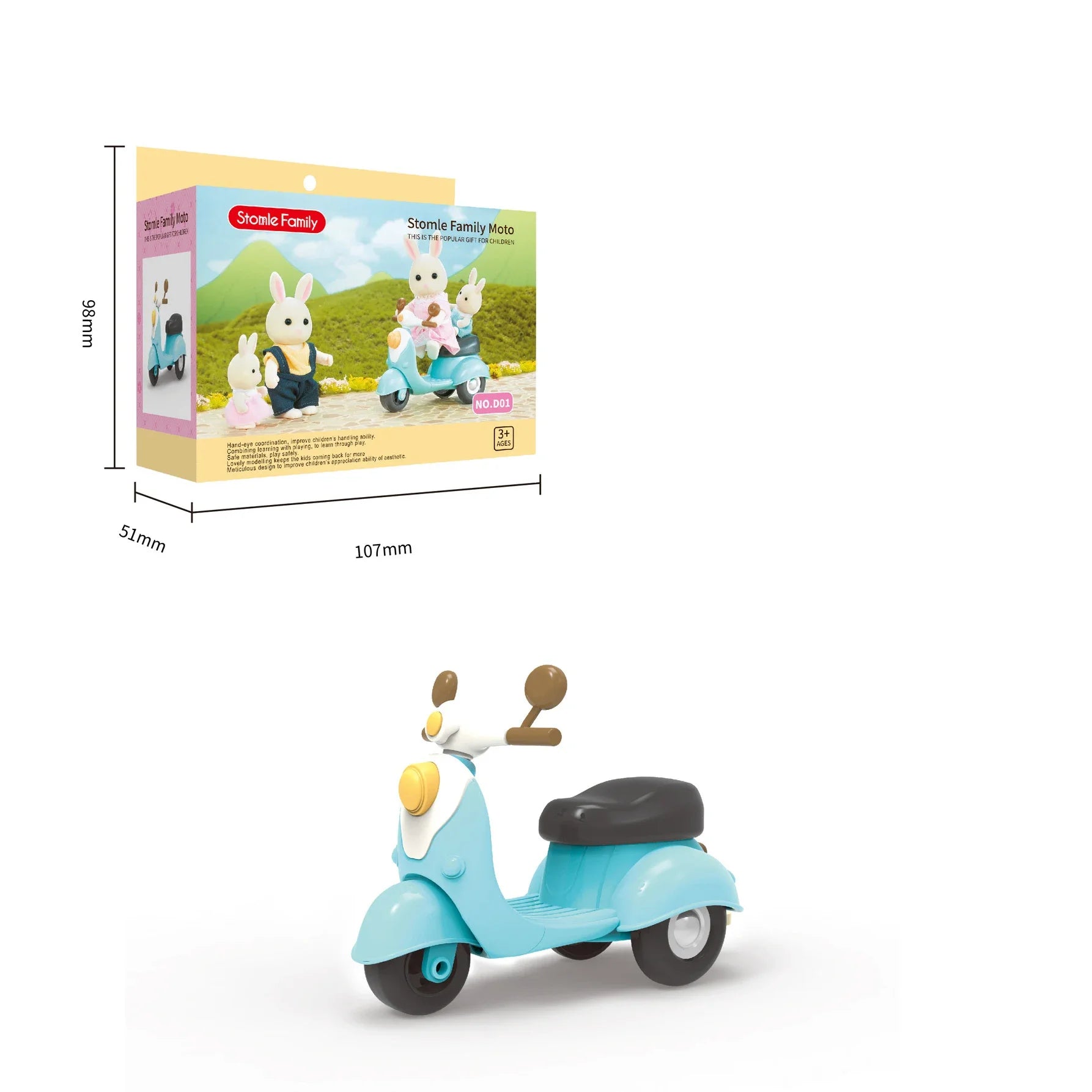 Miniatuur Dierenpoppenhuis – Bosfamilie Huis met Meubels & Dieren