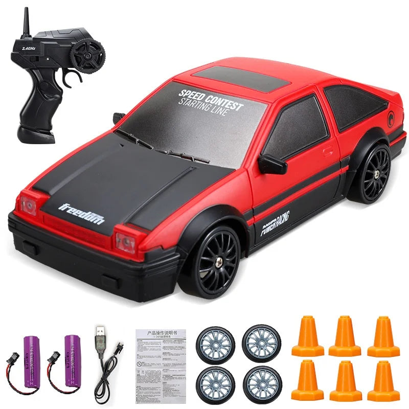 Mini RC Drift Auto – AE86 4WD Speelgoedracewagen met Afstandsbediening