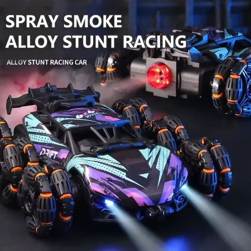 6-Wiel RC Stuntauto met Rookfunctie – Snel & Spectaculair Speelgoed