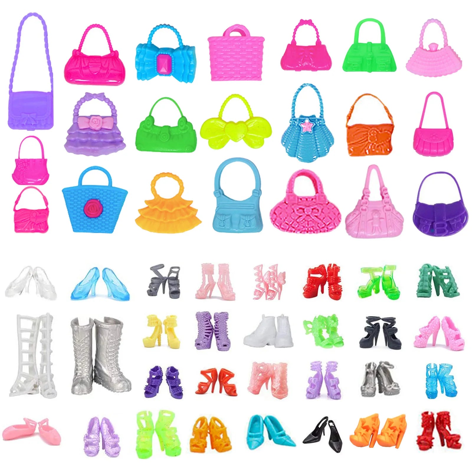 Popaccessoires Set – Kleding, Sieraden & Reiskoffer voor Barbie 30cm