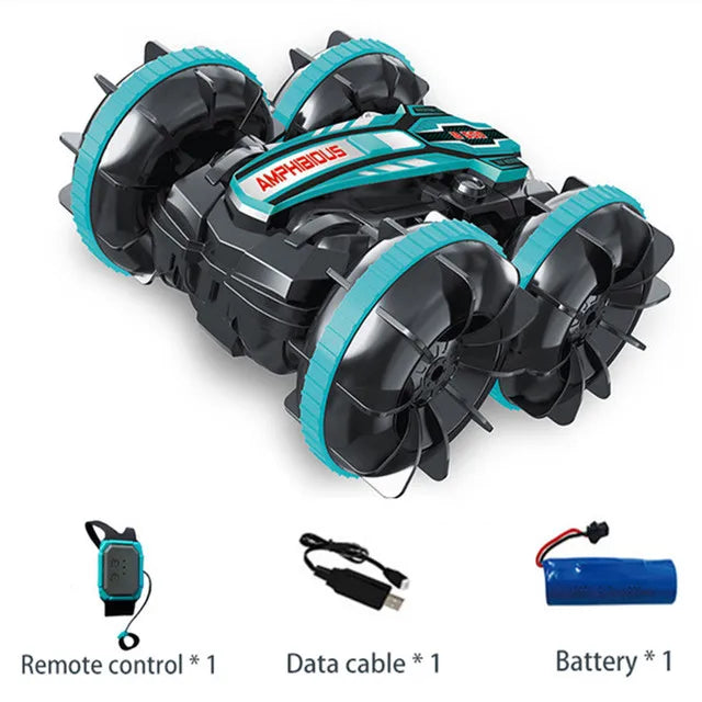 Amfibische RC Stuntauto – 4WD Waterdicht 360° Speelgoedauto